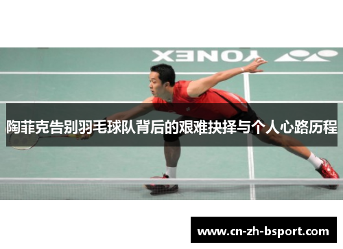 陶菲克告别羽毛球队背后的艰难抉择与个人心路历程