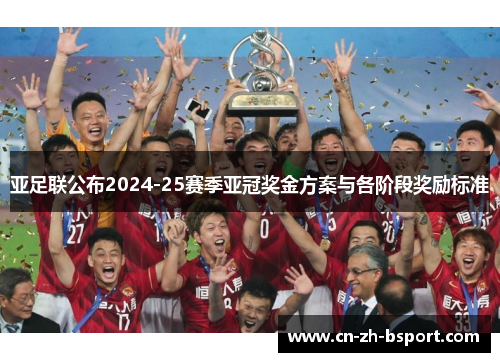 亚足联公布2024-25赛季亚冠奖金方案与各阶段奖励标准
